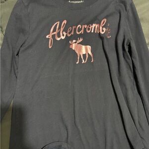 Abercrombie Kids Black and Pink Long Sleeve Tee